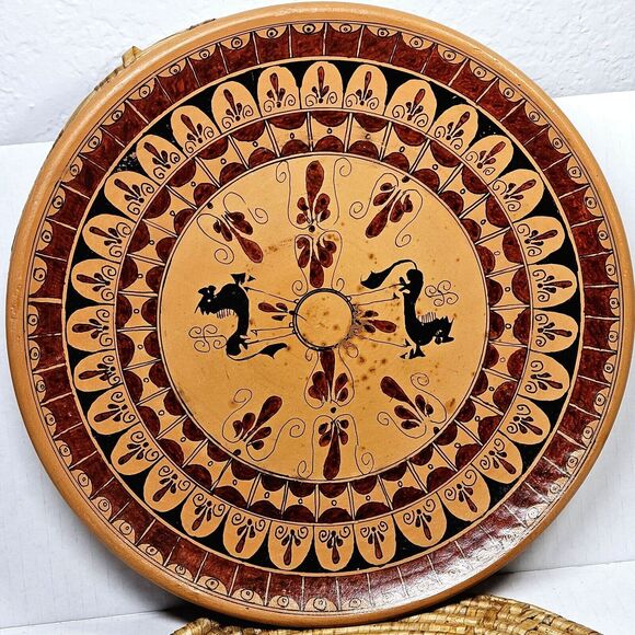 Vintage Decorative Ancient Grecian Greek Design Wall Pottery Accent Plate Art - Picture 2 of 10